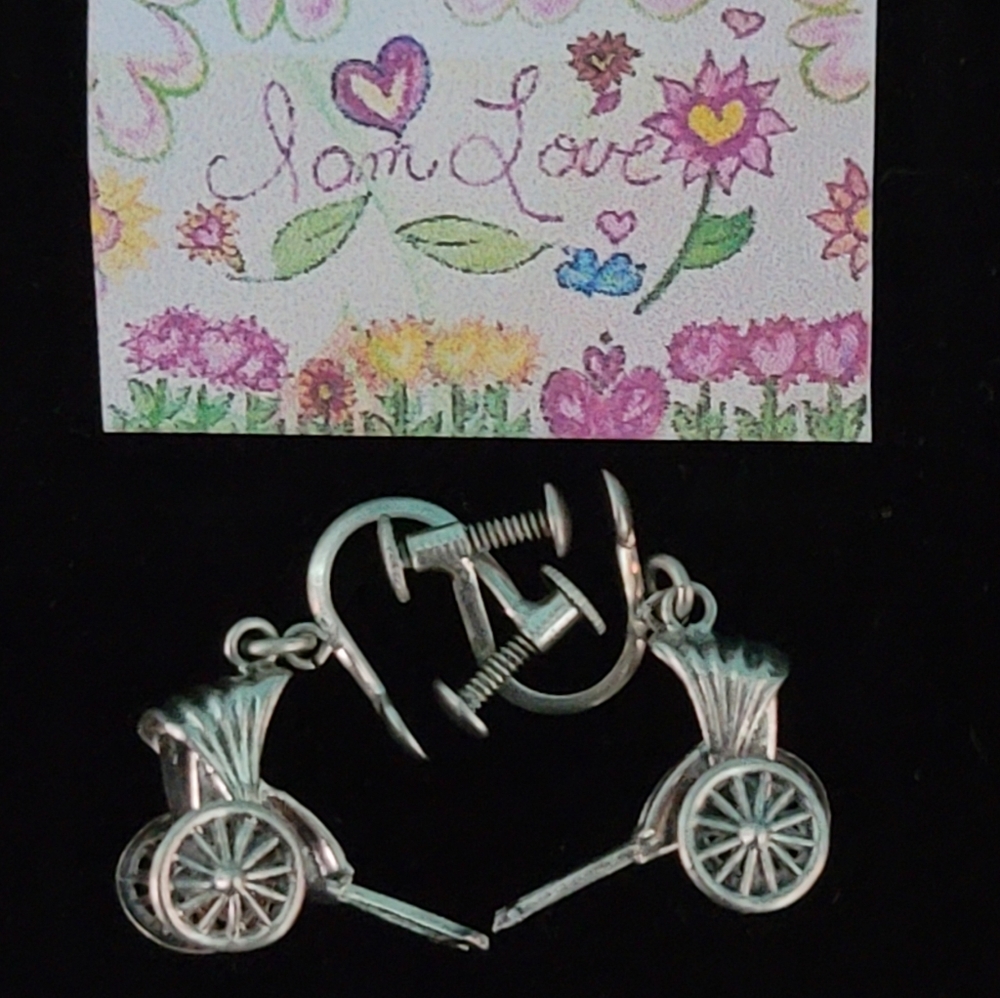 Antique Silver Rickshaw Earrings